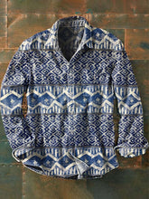 Westliches grafisches Langarm-Hemd für Männer